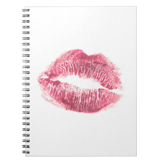 Realistisch rosa Lippen, abgeschiedener Kuss Notizblock