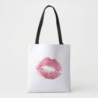 Realistisch rosa Lippen, abgeschiedener Kuss Tasche
