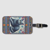 Realistisch russischer blauer Katzenhai Gepäckanhänger (Vorderseite (Horizontal))