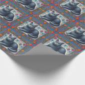 Realistisch russischer blauer Katzenhai Geschenkpapier (Ecke)