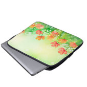 Realistisch verschwommener Frühling - Hintergrund- Laptopschutzhülle (Vorne Knopf)