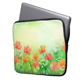 Realistisch verschwommener Frühling - Hintergrund- Laptopschutzhülle (Vorderseite Links)