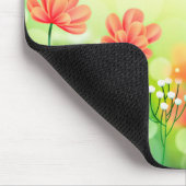 Realistisch verschwommener Frühling - Hintergrund- Mousepad (Ecke)