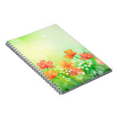 Realistisch verschwommener Frühling - Hintergrund- Notizblock (Rechte Seite)