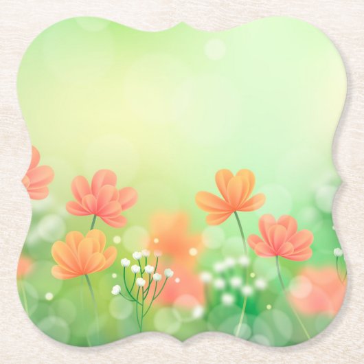 Realistisch verschwommener Frühling - Hintergrund- Untersetzer (Vorderseite)