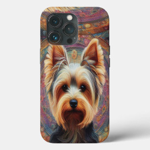 Realistisch Yorkshire Terrier Dog Colorful Border Case-Mate iPhone Hülle