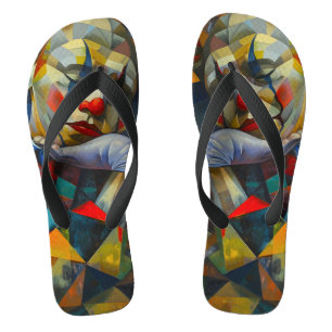 realistisch zeichnend badesandalen