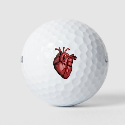 Realistische anatomische Heart Image Golf Balls Golfball (Vorderseite)