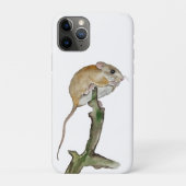Realistische Aquarellmaus in einem Baum Case-Mate iPhone Hülle (Rückseite)