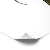 Realistische Aquarellmaus in einem Baum Poster (Ecke)