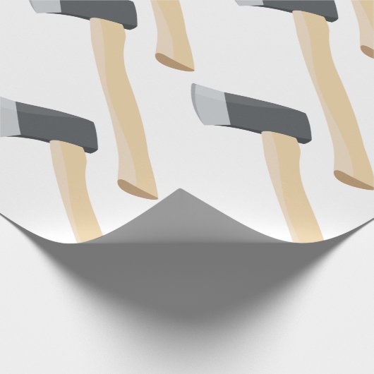 Realistische Ax Geschenkpapier (Ecke)