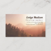 Realistische Berglandschaft mit Sonnenaufgang Visitenkarte (Rückseite)