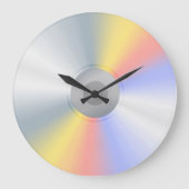 Realistische Blank Shiny CD Music Lovers Große Wanduhr (Vorderseite)