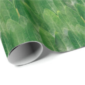 Realistische Blätter Foto Texture Fun Bright Green Geschenkpapier (Rolleneckpunkt)