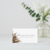 Realistische Boho Blume Business Card Visitenkarte (Stehend Vorderseite)