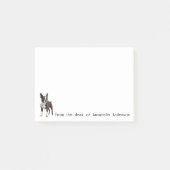 Realistische Boston Terrier Personalize Notes Post-it Klebezettel (Vorderseite)