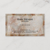 Realistische braune Imitate Marmorstein Gold Akzen Visitenkarte (Rückseite)