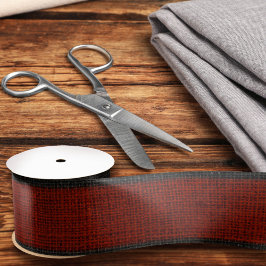 Realistische Burlap Textur Einfach rustikal rot & Satinband