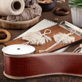 Realistische Burlap Textur Einfach rustikales Gold Satinband