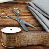 Realistische Burlap Textur einfache Chic Rustic Br Satinband