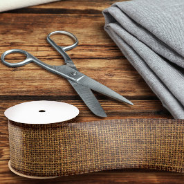 Realistische Burlap Textur einfache Chic Rustic Br Satinband