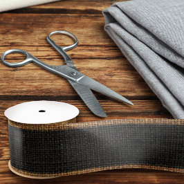 Realistische Burlap Textur Einfache Chic Rustikal Satinband