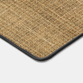 Realistische Burlap Textur einfache rustikale brau Schreibtischunterlage (Ecke)