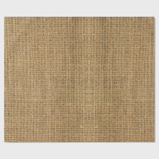Realistische Burlap Textur einfache rustikale Lich Geschenkpapier (Flach)