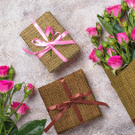 Realistische Burlap Textur einfache rustikale Lich Geschenkpapier Set<br><div class="desc">Einfaches und rustikales Einbruchmuster. Bitte beachten Sie,  dass in diesem Design kein echter Einbruch verwendet wird,  es ist eine digital bearbeitete Fotografie.</div>