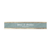 Realistische Burlap Textur Rustic Gold & Sage Gree Einladungsbanderole (Flach)