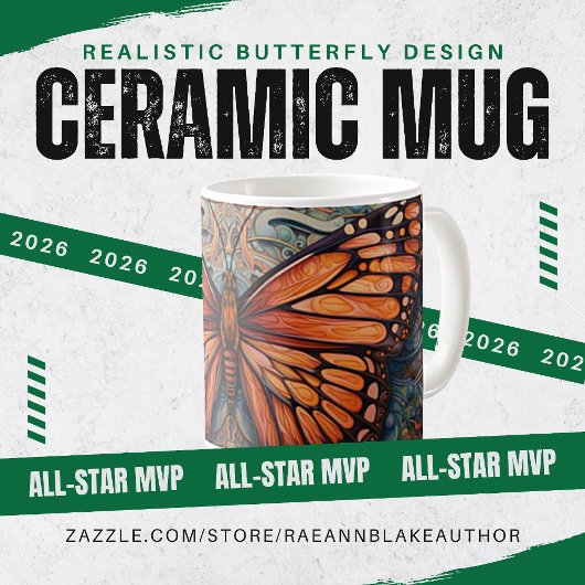 Realistische Butterfly-Design Keramik-Tasse Kaffeetasse