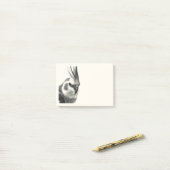 Realistische Cockatiel Portrait Bird Illustration Post-it Klebezettel (Auf Schreibtisch)