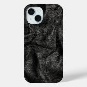 Realistische Coole Schwarze Ledertextur Case-Mate iPhone Hülle (Rückseite)