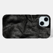 Realistische Coole Schwarze Ledertextur Case-Mate iPhone Hülle (Rückseite (Horizontal))