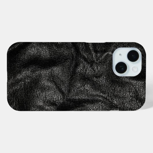 Realistische Coole Schwarze Ledertextur Case-Mate iPhone Hülle (Rückseite (Horizontal))
