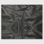 Realistische Coole Schwarze Ledertextur Geschenkpapier (Flach)