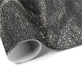Realistische Coole Schwarze Ledertextur Geschenkpapier (Rolleneckpunkt)