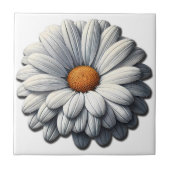 Realistische Daisy Blume Art Tile Fliese (Vorderseite)