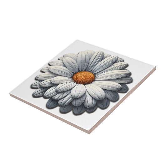 Realistische Daisy Blume Art Tile Fliese (Seite)