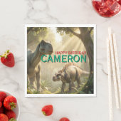 Realistische Dinosaurier-Geburtstagsfeier Serviette (Beispiel)