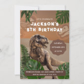 Realistische Dinosaurier zum Geburtstag Einladung (Vorderseite)