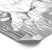 Realistische Dog-Erwachsenenfärbung Poster (Ecke)