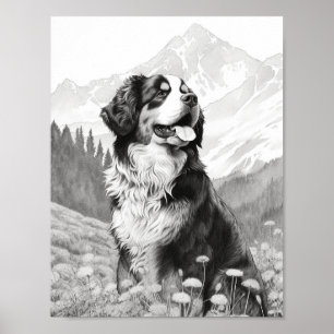 Realistische Dog-Erwachsenenfärbung Poster