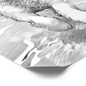 Realistische Dog-Erwachsenenfärbung Poster (Ecke)