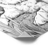 Realistische Dog-Erwachsenenfärbung Poster (Ecke)