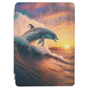 Realistische Dolphin Jumping Ocean Sunset Kids Adu iPad Air Hülle