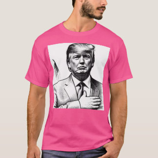 Realistische Donald Trump HandGezeichnet Sketch Ar T-Shirt