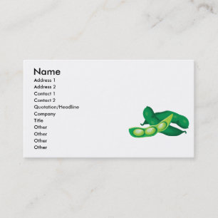 realistische Erbsen Visitenkarte