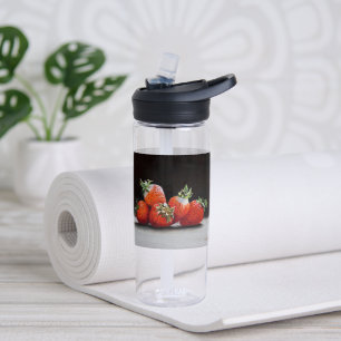 Realistische Erdbeeren Stillleben Ölgemälde Trinkflasche
