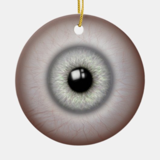 Realistische Eyeball-Keramik Runde Ornamente (Vorne)